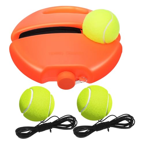 MUSISALY 1 Satz Rebound-Basis Tennistrainer-Rebound-Ball Tennis-selbsttrainingstool Tennis-Rebound-Trainer Tennis-rebounder Tennis-trainingsbälle Tennis-soloball Tennis Ball Plastik Orange von MUSISALY