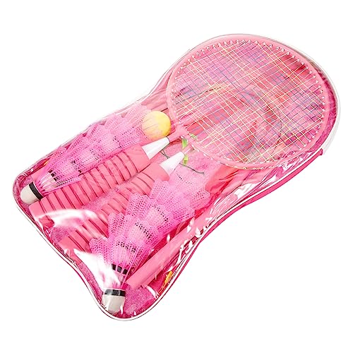 MUSISALY 1 Satz Teenager-schläger Kinder Badminton Spielen Badminton-trainingsausrüstung Art Sportspiel Badmintonschläger Für Jugendliche Badmintonschläger Mit Ball Aluminiumlegierung Rosa von MUSISALY