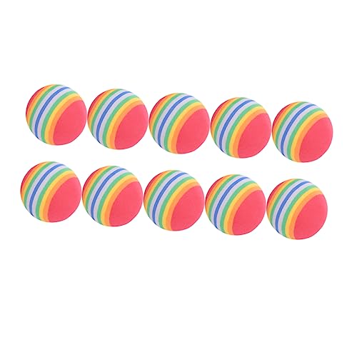 MUSISALY 10 STK Übungsball Schaumstoff-Golfball Schaumschwamm weichelastische Golfbälle Schwammgolf Schaumgolf Trainingsbälle farbige Golfbälle Schwämme Regenbogenball Trainingsball von MUSISALY