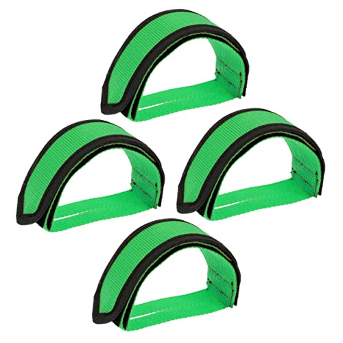 MUSISALY 2 Paar Fahrradpedalgurte Pedalriemen Fahrrad-Fixie-Clips Riemenpedale Fahrradpedalclips Klebeband doppelseitig Double Sided Tape Zehenclip-Pedale Fahrrad-Zehenriemen Green von MUSISALY