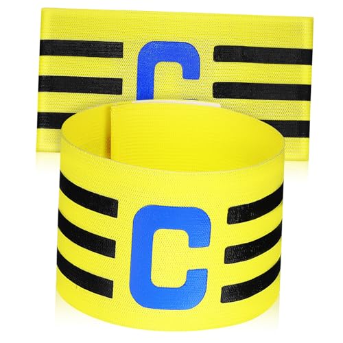 MUSISALY 2 STK Fußball- -C-Armbinde Armband armbinden für fußball Kapitänsbänder für Fußballmannschaften Fußball-Armbinde Kapitänsbinde Fußball-Armzeichen elastisches Gummiband von MUSISALY