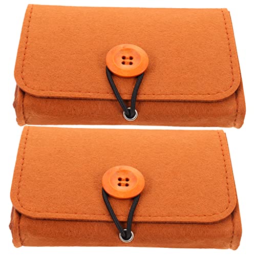 MUSISALY 2 Stück Aufbewahrungstasche Für Ätherische Öle Orange Ätherisches Öl Kleine Aufbewahrungstasche Organizer Für Ätherische Öle Reiseset Reise Organizer Taschen Aromatherapie von MUSISALY