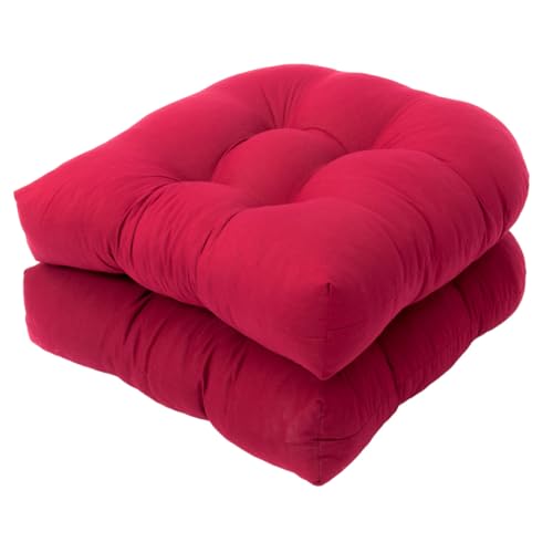 MUSISALY 2St U-förmiges Kissen Sitz Stuhlpolster für Liegestühle Outdoor-Schaukelkissen Büromatte Stuhlkissen seat Cushion Home U-förmige Kissen Polster für Esszimmerstühle Polyester rot von MUSISALY