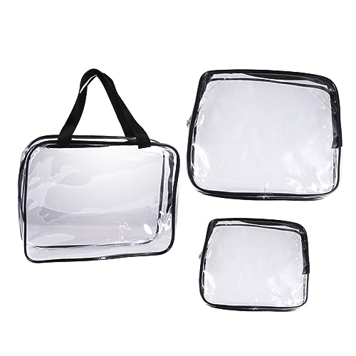 MUSISALY 3 Stück wasserdichte Make Up Taschen Transparente Kosmetiktasche Reisehandtasche Aufbewahrungstasche Für Damen Und Herren Große Kosmetiktasche von MUSISALY