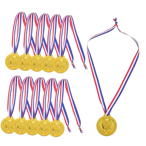 MUSISALY 50 Stück Goldene Metallmedaillen, Medaillen Für Den 1. Platz, Basketball-gewinnerpreise Mit Halsband, Sportauszeichnungen Für Wettkampfsportpartys von MUSISALY