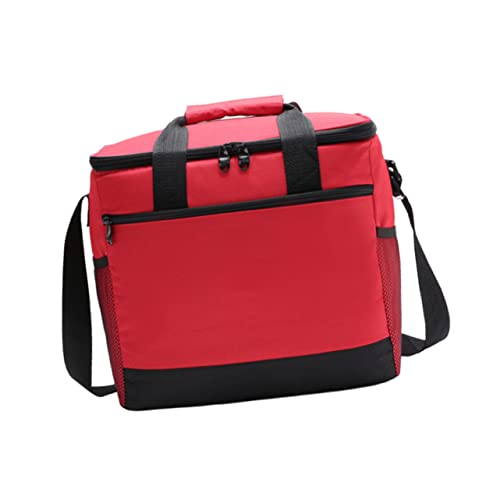 MUSISALY Aufbewahrungstasche für Lebensmittel tragbarer kühlbox isolierte lunchtasche lunchbeutel Thermische Tasche EIS-Kühltasche Tragetasche Handtasche Isolierte Tasche Picknicktasche rot von MUSISALY