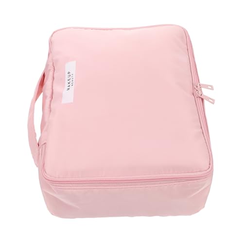 MUSISALY Kosmetiktasche Kulturbeutel für unterwegs kosmetische Aufbewahrungstasche Make-up-Tragetasche Reisetaschen-Organizer tragbare Reisetasche Reise-Waschbeutel Nylon Rosa von MUSISALY