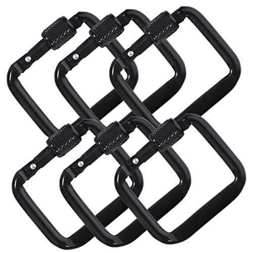 MUSISALY Outdoor Karabiner Quadratischer Form Aluminium Camping Haken Für Schlüsselanhänger Vielseitig Einsetzbar Für Abenteuer Und Freizeitaktivitäten Zufällige Farben von MUSISALY