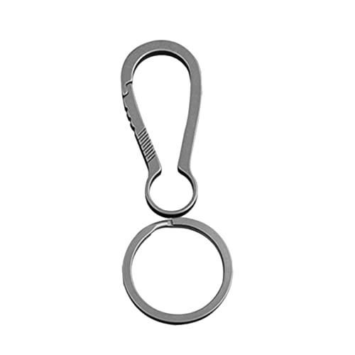 MUSISALY Schlüsselanhänger Carabiner Hook Belt Buckle Schlüsselclip am Gürtel Ösenschnalle Herren geldbörse basteln Auto-Schlüsselring-Clip Karabiner Schlüsselhalter Titanlegierung Silver von MUSISALY