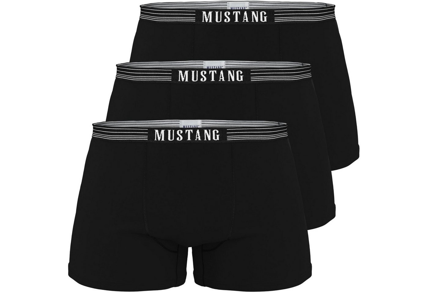 MUSTANG Retro Boxer TYLER SPORT Retro-Pants Herren Unterhose Boxershorts (Spar-Set, 3-St., 3er-Pack) enge Passform, perfekter Sitz, elastischer Bund, maximaler Komfort von MUSTANG