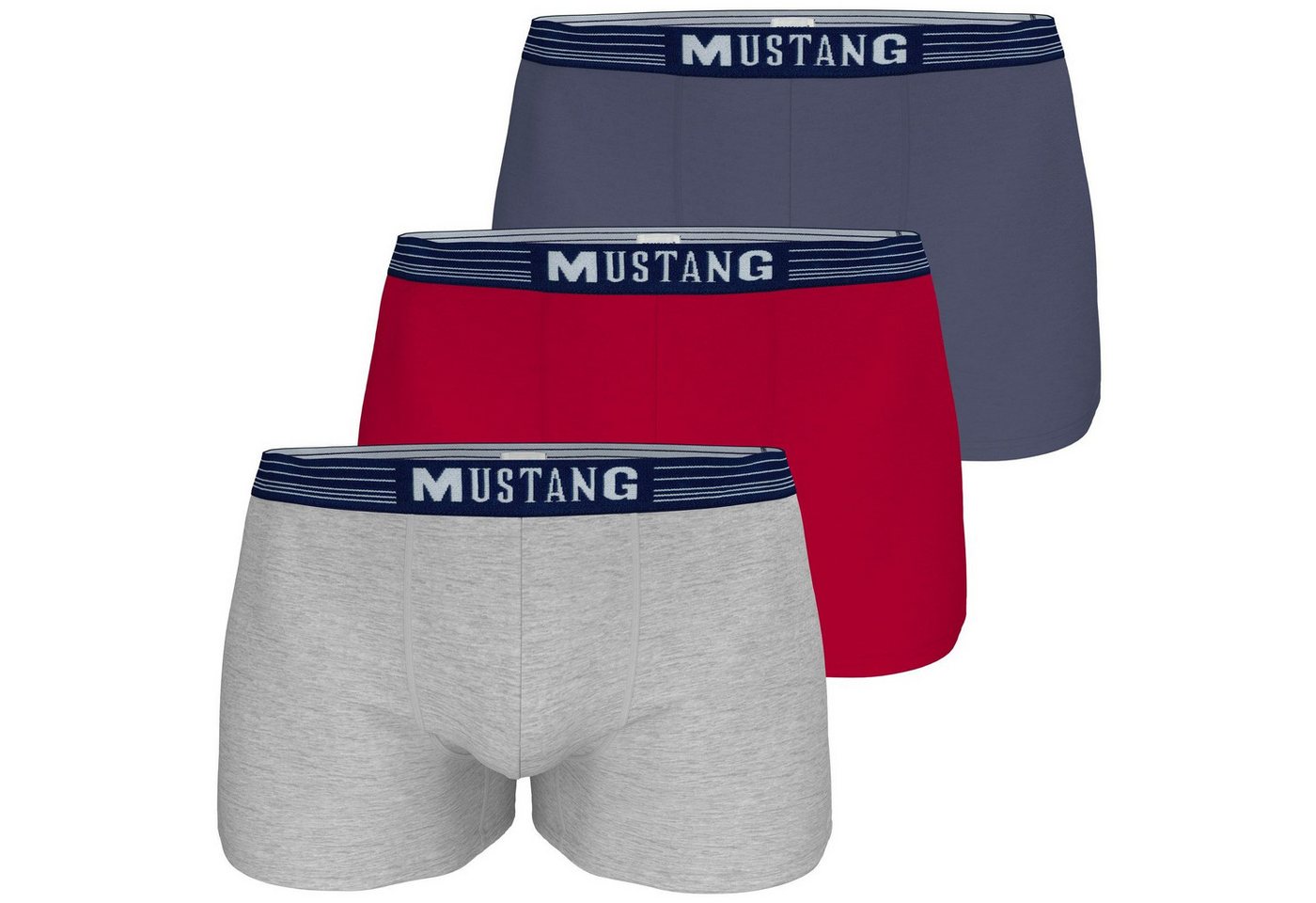 MUSTANG Retro Boxer TYLER SPORT Unterhose Boxershort (Set, 3-St., 3er-Pack) Maximaler Komfort - Perfekte Passform - Elastisch - Langlebig von MUSTANG