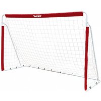 MUWO Fußballtor aus Stahl 240 x 150 cm rot/weiß von MUWO