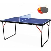 MUWO Indoor faltbare Mini Tischtennisplatte 137 x 76 cm blau MUWO Indoor faltbare Mini Tischtennisplatte 137 x 76 cm blau von MUWO