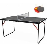MUWO Indoor faltbare Mini Tischtennisplatte 137 x 76 cm schwarz MUWO Indoor faltbare Mini Tischtennisplatte 137 x 76 cm schwarz von MUWO