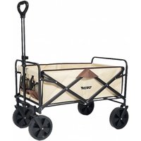 MUWO faltbarer Bollerwagen 100 L, max. 110 kg braun/beige von MUWO