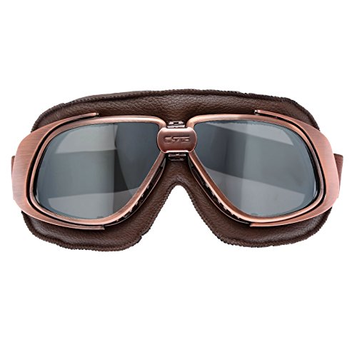 MUXSAM Retro Vintage Sonnenbrille Schutzbrille Pilot Motorrad Sport für - Silber Glas MUXSAM Retro Vintage Sonnenbrille Schutzbrille Pilot Motorrad Sport für - Silber Glas von MUXSAM