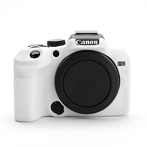 EOS R10 Tasche, MUZIRI KINOKOO Silikon Schutzhülle Kompatibel für Canon EOS R10 Kamera mit Leichtem Weichem Gummi Einfache Tragetasche - Weiß EOS R10 Tasche, MUZIRI KINOKOO Silikon Schutzhülle Kompatibel für Canon EOS R10 Kamera mit Leichtem Weichem Gummi Einfache Tragetasche - Weiß von MUZIRI KINOKOO