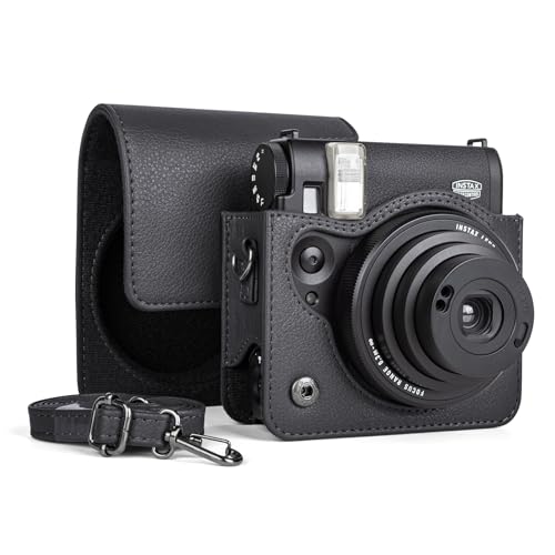 MUZIRI KINOKOO Fuji Instax Mini 99 Tasche, PU-Leder Schutzhülle für Fuji Mini 99 Sofortbildkamera, einfache Tragetasche mit verstellbarem Schultergurt – Schwarz MUZIRI KINOKOO Fuji Instax Mini 99 Tasche, PU-Leder Schutzhülle für Fuji Mini 99 Sofortbildkamera, einfache Tragetasche mit verstellbarem Schultergurt – Schwarz von MUZIRI KINOKOO