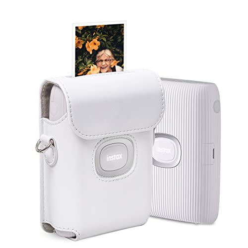 Fuji Mini Link 2 Tasche, MUZIRI KINOKOO Mini Link 2 Hülle Kompatibel für Fuji Instax Mini Link 2 Fotodrucker PU Leder Schutzhülle in Weiß Fuji Mini Link 2 Tasche, MUZIRI KINOKOO Mini Link 2 Hülle Kompatibel für Fuji Instax Mini Link 2 Fotodrucker PU Leder Schutzhülle in Weiß von MUZIRI KINOKOO