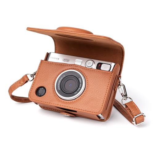MUZIRI KINOKOO Mini EVO Hülle Kompatibel für Fuji Instax Mini EVO Instant Camera mit PU Leder Lychee Linien Stil Mini EVO Kameratasche mit Braun MUZIRI KINOKOO Mini EVO Hülle Kompatibel für Fuji Instax Mini EVO Instant Camera mit PU Leder Lychee Linien Stil Mini EVO Kameratasche mit Braun von MUZIRI KINOKOO