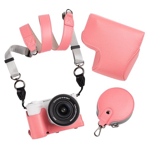 MUZIRI KINOKOO Kameratasche PU-Leder für Sony ZV-E10 II, Schutzhülle für Sony Alpha ZV-E10 II/ZVE10 II Kamera mit 16-50 mm Objektiv, abnehmbare hülle mit Schultergurt und Aufbewahrungstasche - Rosa MUZIRI KINOKOO Kameratasche PU-Leder für Sony ZV-E10 II, Schutzhülle für Sony Alpha ZV-E10 II/ZVE10 II Kamera mit 16-50 mm Objektiv, abnehmbare hülle mit Schultergurt und Aufbewahrungstasche - Rosa von MUZIRI KINOKOO