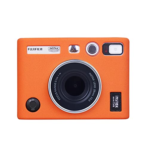 MUZIRI KINOKOO Mini EVO Tasche aus Silikon – leichtes, weiches Gummi, einfach zu tragen, kompatibel mit Fuji Instax Mini EVO Sofortbildkamera - Orange von MUZIRI KINOKOO