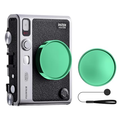 MUZIRI KINOKOO Objektivdeckel für Fuji Instax Mini EVO Sofortbildkamera, hochwertige Mini EVO-Objektivabdeckung aus Kunststoff mit Beflockung innen und Anti-Verlust-Seil - Grün MUZIRI KINOKOO Objektivdeckel für Fuji Instax Mini EVO Sofortbildkamera, hochwertige Mini EVO-Objektivabdeckung aus Kunststoff mit Beflockung innen und Anti-Verlust-Seil - Grün von MUZIRI KINOKOO