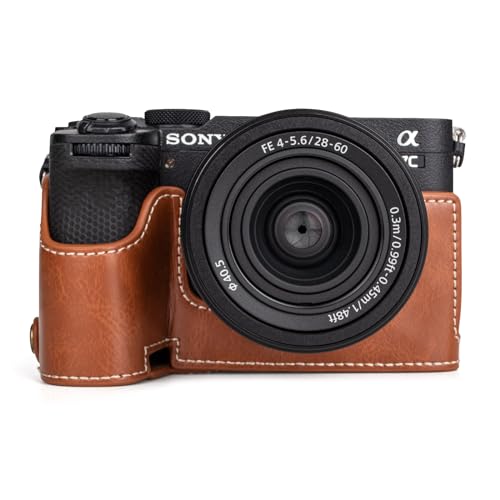 MUZIRI KINOKOO Sony A7C II Tasche– Premium PU Leder Halbtasche mit Handgriff & Öffnung unten – perfekt kompatibel mit Sony Alpha 7C II/A7C II/A7C Mark II Kameras - Braun MUZIRI KINOKOO Sony A7C II Tasche– Premium PU Leder Halbtasche mit Handgriff & Öffnung unten – perfekt kompatibel mit Sony Alpha 7C II/A7C II/A7C Mark II Kameras - Braun von MUZIRI KINOKOO