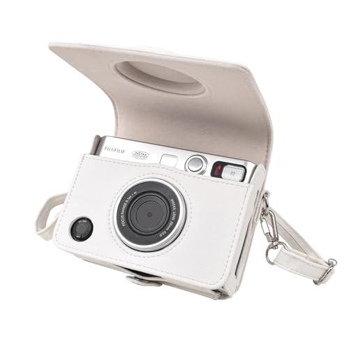 MUZIRI KINOKOO Tasche für Fuji Instax Mini EVO Sofortbildkamera – PU-Leder Mini EVO Schutzhülle im horizontalen Stil mit Litschi-Textur – mit verstellbarem Schultergurt – Weiß MUZIRI KINOKOO Tasche für Fuji Instax Mini EVO Sofortbildkamera – PU-Leder Mini EVO Schutzhülle im horizontalen Stil mit Litschi-Textur – mit verstellbarem Schultergurt – Weiß von MUZIRI KINOKOO