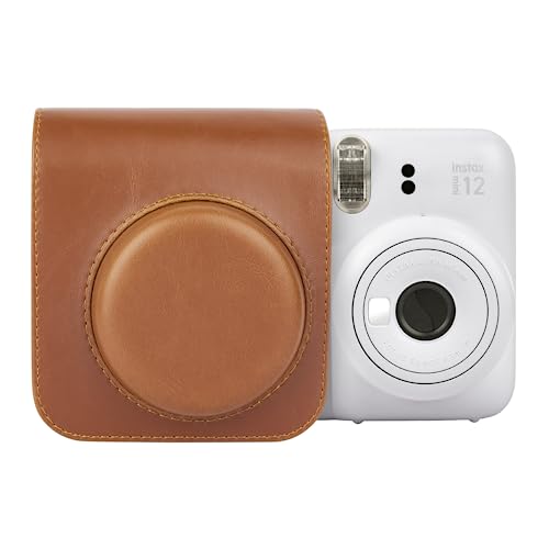 MUZIRI KINOKOO Protective Case for Fuji/Fuji Instax Mini 12 Instant Film Camera - PU Leather Mini 12 Camera Case Bag with Photo Pocket - with Adjustable Shoulder Strap - Retro Brown MUZIRI KINOKOO Protective Case for Fuji/Fuji Instax Mini 12 Instant Film Camera - PU Leather Mini 12 Camera Case Bag with Photo Pocket - with Adjustable Shoulder Strap - Retro Brown von MUZIRI KINOKOO