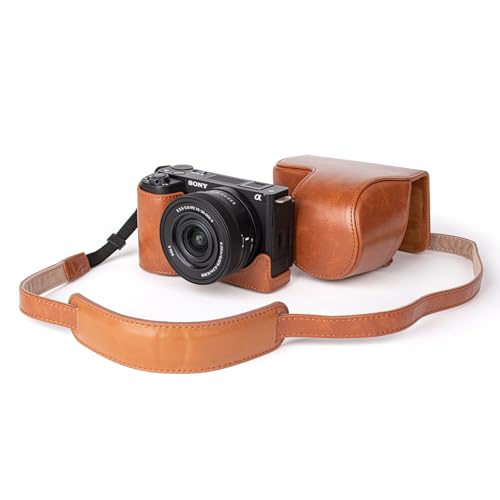MUZIRI KINOKOO Tasche für Sony ZV-E10 II Kamera, Schutzhülle aus PU-Leder für Sony Alpha ZV-E10 II/ZVE10 II Kamera mit 16-50 mm Objektiv – Abnehmbare ZVE10 II Tragetasche mit Schultergurt – Braun MUZIRI KINOKOO Tasche für Sony ZV-E10 II Kamera, Schutzhülle aus PU-Leder für Sony Alpha ZV-E10 II/ZVE10 II Kamera mit 16-50 mm Objektiv – Abnehmbare ZVE10 II Tragetasche mit Schultergurt – Braun von MUZIRI KINOKOO