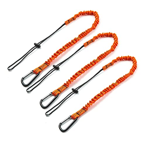 MVKLIW Werkzeug Lanyard, 3 StüCkes Sicherheits Lanyard mit Karabiner, StoßDäMpfendes Sicherheits Lanyard, Verstellbares Sicherheits Lanyard für ArbeitsgeräTe von MVKLIW