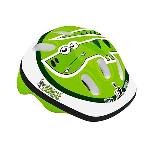 MVTEK Unisex Kinder Casco Junior Happy Jungle Mirtillo Kinderhelm, grün, 44-48cm MVTEK Unisex Kinder Casco Junior Happy Jungle Mirtillo Kinderhelm, grün, 44-48cm von MVTEK