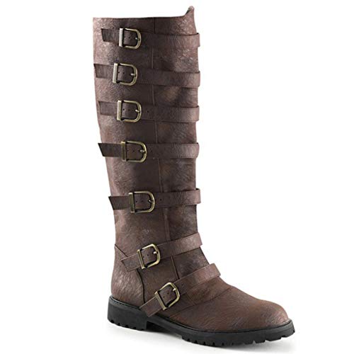 MWbetsy Männer Kniehohe Stiefel mit niedrigem Absatz Jahrgang Unisex Hoch Lange Stiefel Western-Cowboy-Reiten Biker Stil Trekking REIT Reiten Arbeitsprogramm Schuhe,Braun,43 MWbetsy Männer Kniehohe Stiefel mit niedrigem Absatz Jahrgang Unisex Hoch Lange Stiefel Western-Cowboy-Reiten Biker Stil Trekking REIT Reiten Arbeitsprogramm Schuhe,Braun,43 von MWbetsy