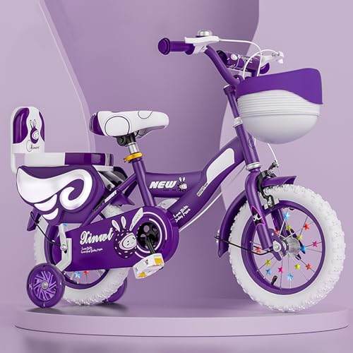 MXBCTMM Kinderfahrrad ab 3 Jahre,Bike,Geeignet für Mädchen/Jungen von 3–14 Jahren, 12–20 Zoll, Rahmen aus Kohlenstoffstahl, rutschfeste Reifen, weicher Sitz 16in B-3 von MXBCTMM