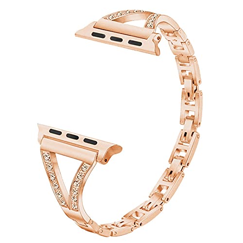 Edelstahl Einstellbar Kompatibel mit Apple Watch 49mm 45mm 44mm 42mm, Kristall Diamant Uhrenarmbänder Replacement Band Diamant Ersatzarmbänder Kompatibel mit iWatch Ultra Serie 8/7/6/SE/5/4/3/2/1 Edelstahl Einstellbar Kompatibel mit Apple Watch 49mm 45mm 44mm 42mm, Kristall Diamant Uhrenarmbänder Replacement Band Diamant Ersatzarmbänder Kompatibel mit iWatch Ultra Serie 8/7/6/SE/5/4/3/2/1 von MXFDOKD