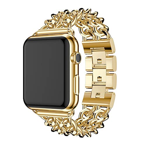 Kompatibel mit Ersatzband Apple Watch 41mm Metall, Bling Armband mit Metallschließe Verstellbare Uhrenarmbänder Edelstahl Kompatibel mit iWatch 38mm 40mm 41mm 42mm Serie SE 10 9 8 7 6 5 4 3 2 1 Kompatibel mit Ersatzband Apple Watch 41mm Metall, Bling Armband mit Metallschließe Verstellbare Uhrenarmbänder Edelstahl Kompatibel mit iWatch 38mm 40mm 41mm 42mm Serie SE 10 9 8 7 6 5 4 3 2 1 von MXFDOKD