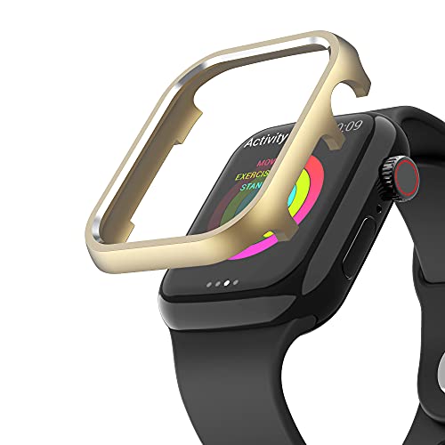 Matte Gehäuse Kompatibel mit Apple Watch 40mm, Glitzer Edelstahl Hülle Stoßfeste Leichtgewicht Schutzhülle Ultra Slim Aluminium Uhrengehäuse Gegen Kratze Kompatibel mit iWatch 40mm series SE/4/5/6 Matte Gehäuse Kompatibel mit Apple Watch 40mm, Glitzer Edelstahl Hülle Stoßfeste Leichtgewicht Schutzhülle Ultra Slim Aluminium Uhrengehäuse Gegen Kratze Kompatibel mit iWatch 40mm series SE/4/5/6 von MXFDOKD