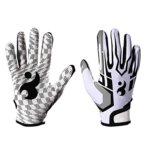 MXGZ American Football-Handschuhe, Mesh-Fingerspitzen mit Mittlerer Dicke, Sporthandschuhe aus Silikon für Baseball (M) von MXGZ