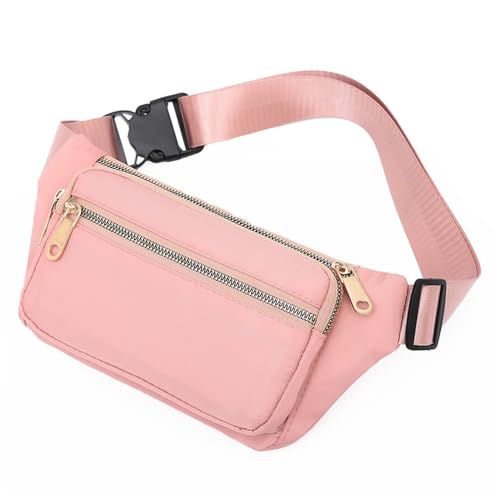 Bauchtasche Lässige Damen-Hüfttasche, Outdoor-Laufsport-Hüfttasche (Farbe : Pink, Size : 22x5x14cm) von MXMZSRTH