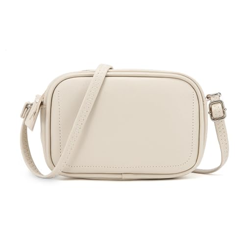 Damen Schultertaschen Einfache Umhängetasche for Damen, multifunktionale kleine quadratische Tasche(Beige) von MXMZSRTH