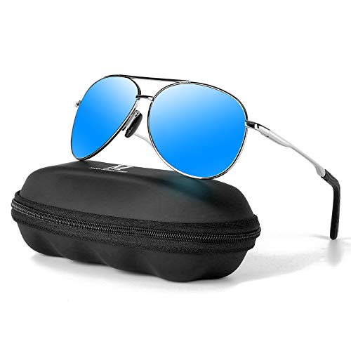MXNXEU Sonnenbrille Herren Fahrerbrille Polarisiert Schwarz Polarisierte Herren Outdoor Vintage Unisex UV400 Fahren Stile Blau Silber MXNXEU Sonnenbrille Herren Fahrerbrille Polarisiert Schwarz Polarisierte Herren Outdoor Vintage Unisex UV400 Fahren Stile Blau Silber von MXNXEU