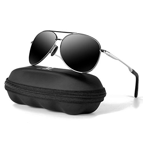 MXNXEU Sonnenbrille Herren Fahrerbrille Polarisiert Schwarz Polarisierte Herren Outdoor Vintage Unisex UV400 Fahren Stile Schwarze Silber MXNXEU Sonnenbrille Herren Fahrerbrille Polarisiert Schwarz Polarisierte Herren Outdoor Vintage Unisex UV400 Fahren Stile Schwarze Silber von MXNXEU