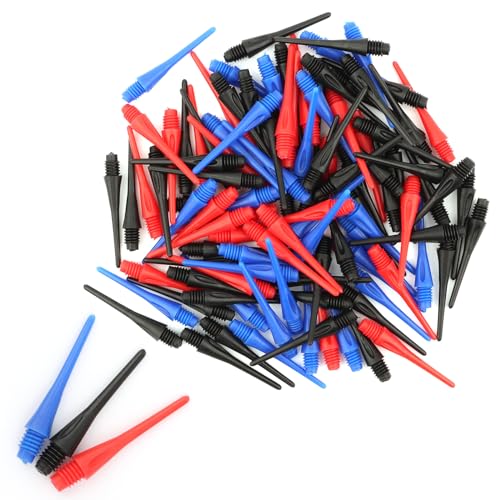 MXTIMWAN Dartspitzen Kunststoff, 100 Stück Softdart Spitzen Softdarts Ersatzspitzen, Dart Dartpfeile Spitzen Plastik mit 2BA Gewinde, Dart Spitzen Soft für Soft-Dartscheibe, Dartpfeile Werkzeug MXTIMWAN Dartspitzen Kunststoff, 100 Stück Softdart Spitzen Softdarts Ersatzspitzen, Dart Dartpfeile Spitzen Plastik mit 2BA Gewinde, Dart Spitzen Soft für Soft-Dartscheibe, Dartpfeile Werkzeug von MXTIMWAN