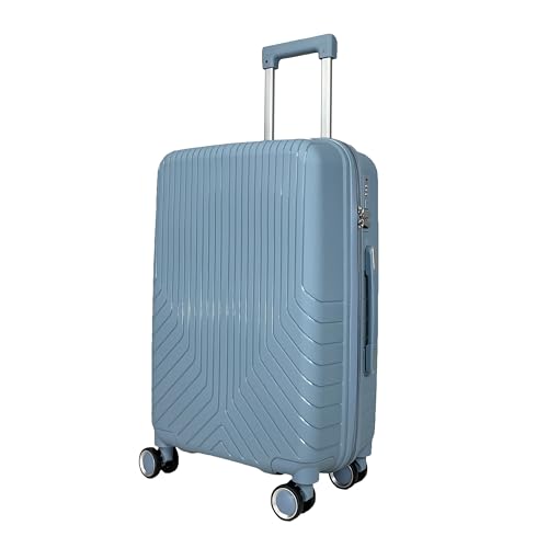 MY TRAVEL BAG Hartschalen-Koffer Trolley Reisekoffer(M/L/XL/XXL oder Set) 4 Doppel-Rollen (Handgepäck (54cm), Grau-Blau) von MY TRAVEL BAG
