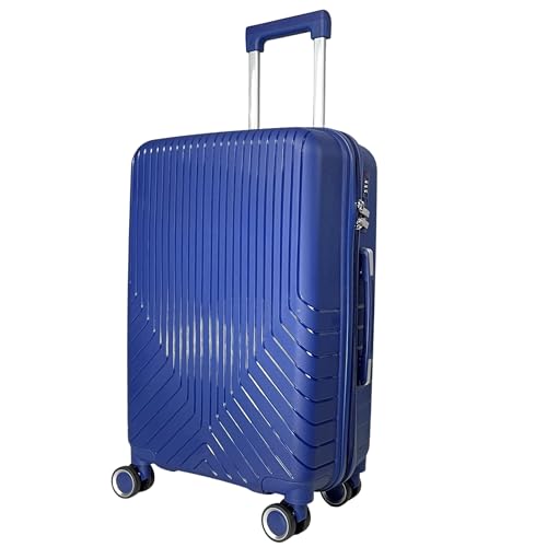 MY TRAVEL BAG Hartschalen-Koffer Trolley Reisekoffer(M/L/XL/XXL oder Set) 4 Doppel-Rollen (L (62cm), Blau) von MY TRAVEL BAG