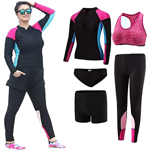 Womens Plus Size 4XL-5XL Neoprenanzug Große Größe Nearsuits Kurze Front Reißverschluss Top Und Shorts Surfen Surfen Badeanzug Surfen Schnorcheln Kayak,Rosa,3XL Womens Plus Size 4XL-5XL Neoprenanzug Große Größe Nearsuits Kurze Front Reißverschluss Top Und Shorts Surfen Surfen Badeanzug Surfen Schnorcheln Kayak,Rosa,3XL von MYENA