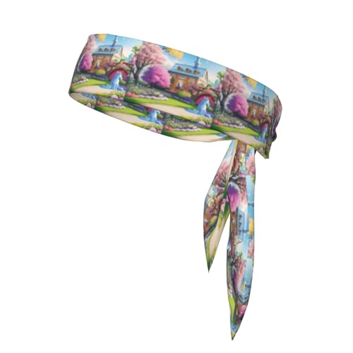 Unicorn Fairy Tale Unisex Sport Strap Reversible Bandana Schal für Yoga Fitness Jogging von MYGANN