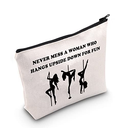 MYOSPARK Tänzerin Geschenk für Pole Dancing Geschenk Make-up Tasche Pole Dance Instructor Thank You Geschenk Pole Dancing Liebhaber Geschenk Reise Kosmetiktasche, Pole Dance Tasche von MYOSPARK