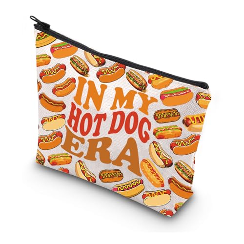 MYSOMY Make-up-Tasche mit Reißverschluss, Hot Dog Squad, Hot Dog Era, Geschenk für Würstchen, Liebhaber, Hotdog-Tasche, Modern von MYSOMY